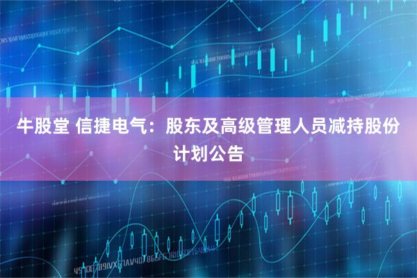 牛股堂 信捷电气：股东及高级管理人员减持股份计划公告